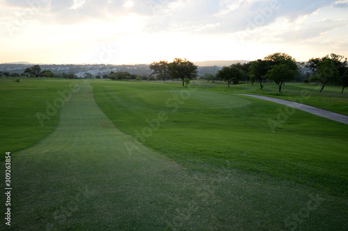 The greens on a Johannesburg golf course