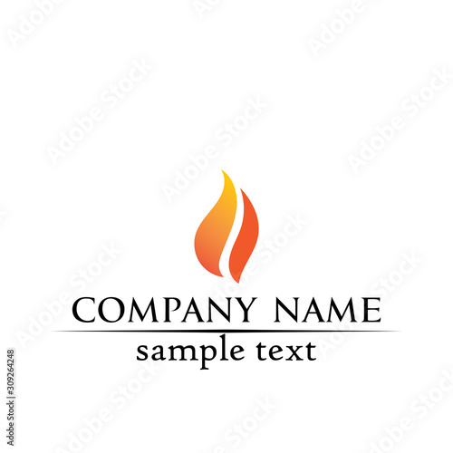 Fire flame nature logo and symbols icons template vector © Keypow