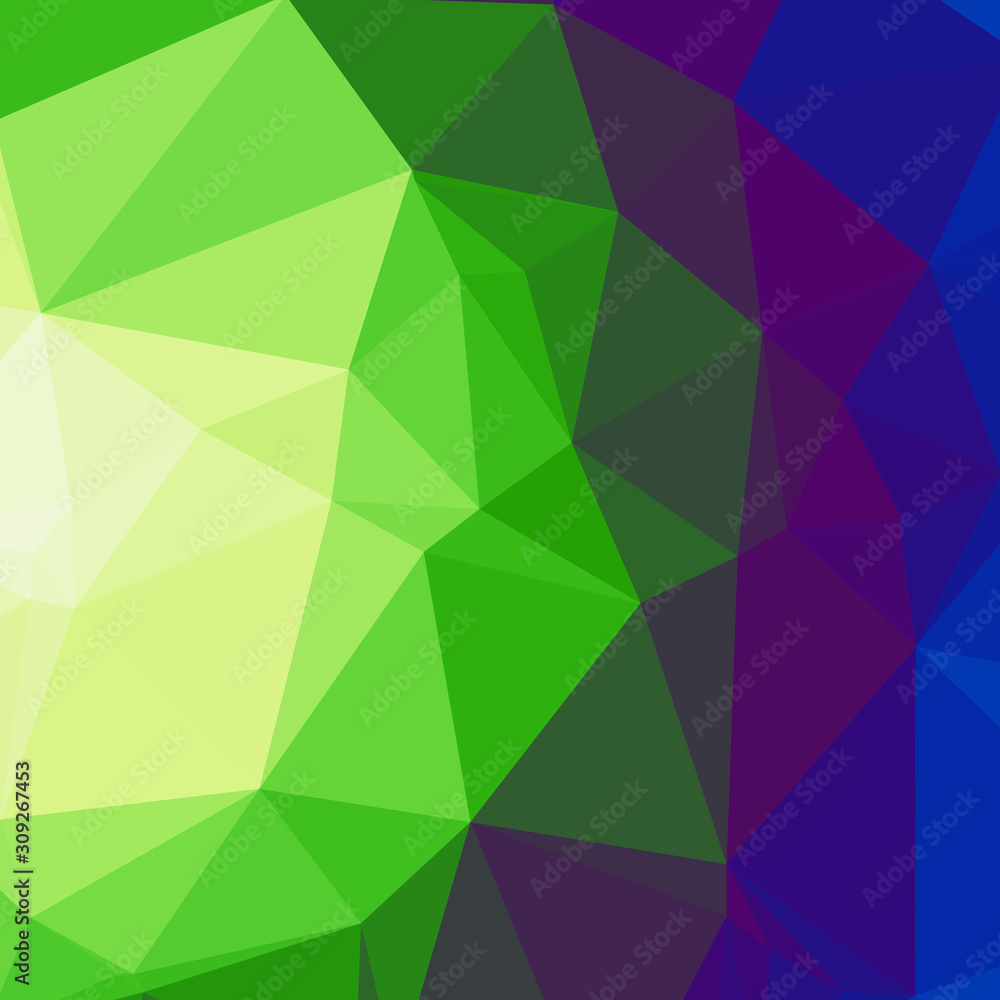 Fototapeta premium Classic Blue Abstract trianglify Generative Art background illustration