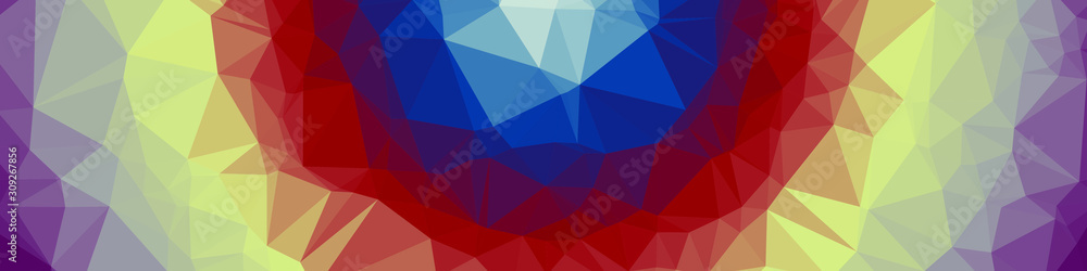 Obraz premium Classic Blue Abstract trianglify Generative Art background illustration