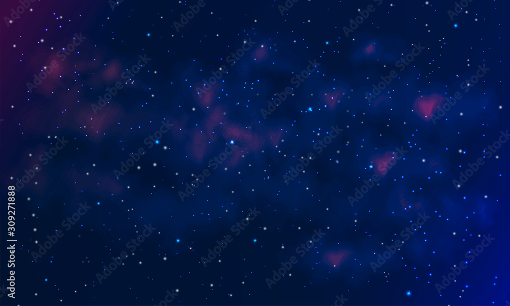 Galaxy with star. Abstract background.