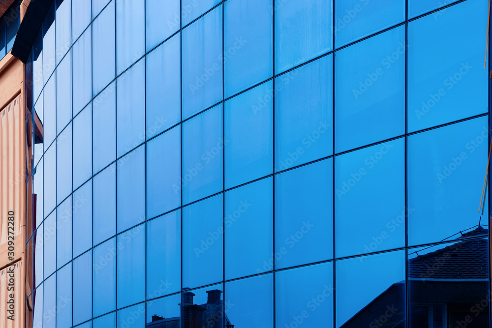 Fototapeta premium Detail of Modern office building in Celje old town Slovenia