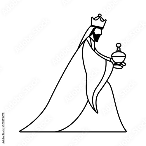 Wise man of happy epiphany day vector design