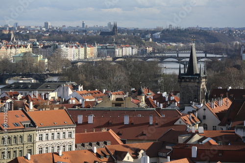 A view of the rooftops of Prague