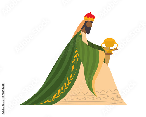 Balthazar of happy epiphany day vector design