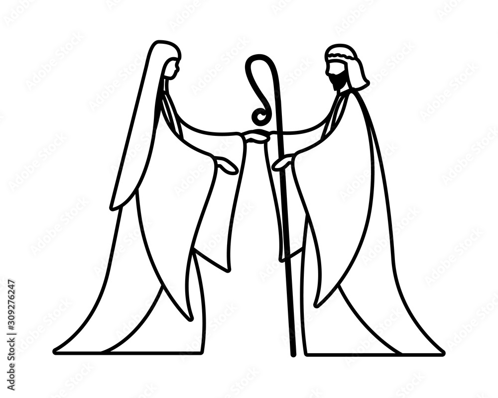 Virgin mary and joseph vector design Virgin mary and joseph vector design