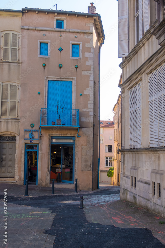 Walk along the streets of the historic center of Nancy, Lorraine, France