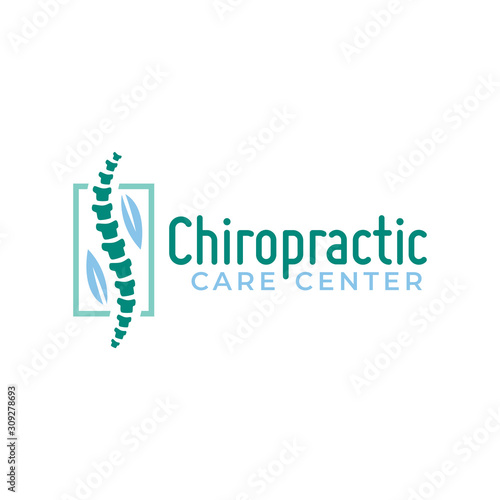 Chiropractic logo vector, spine health care medical symbol or icon, physiotherapy template