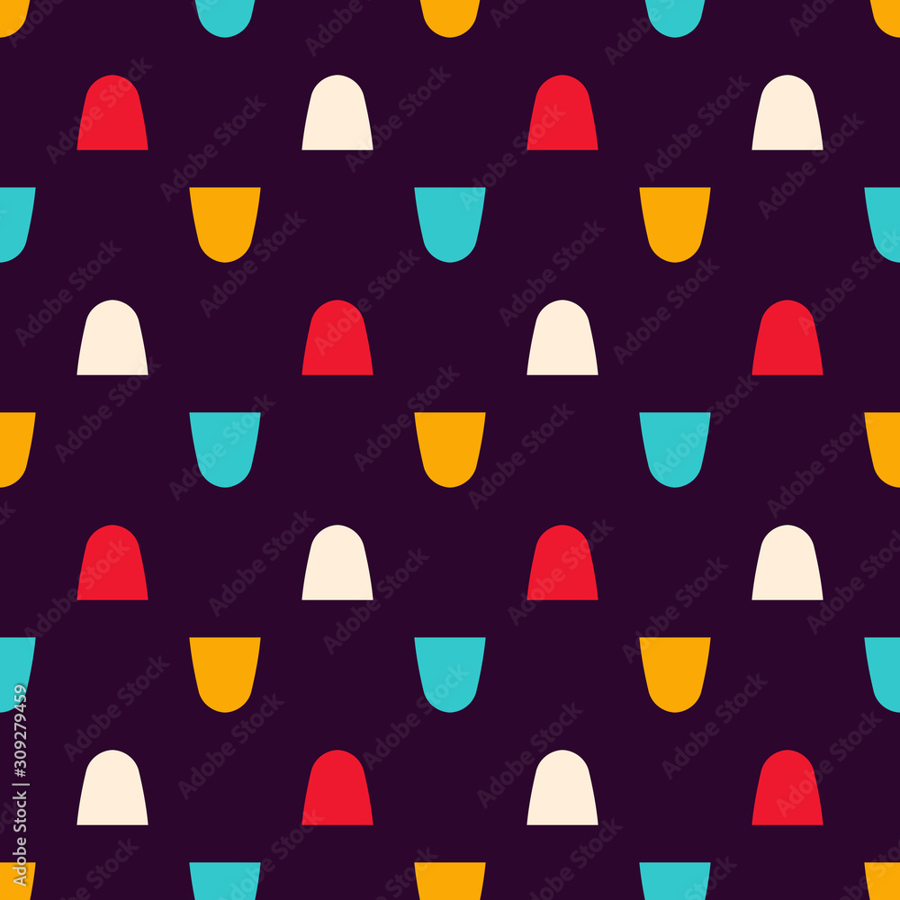 Seamless pattern with colorful geometric elements. Seamless pattern with colorful geometric elements.