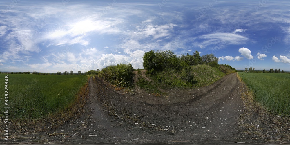 Fototapeta premium Spring Landscape in Poland 360 Panorama