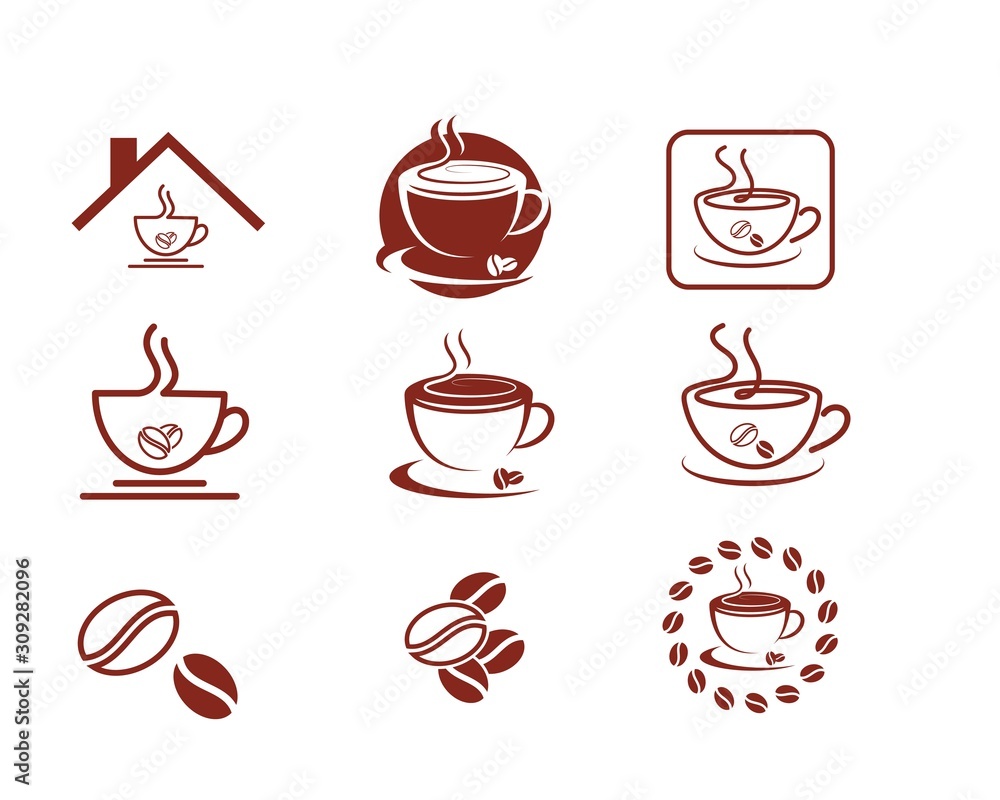 Coffee cup Logo Template vector icon