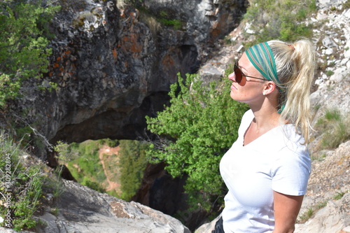 woman hiking