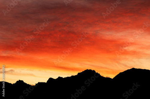 Fiery Desert Sunset