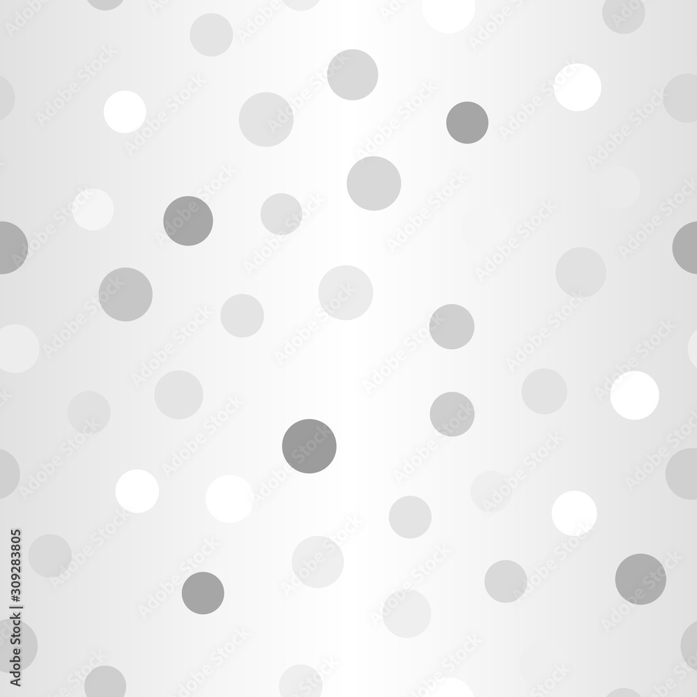 Gradient polka dot pattern. Seamless vector background