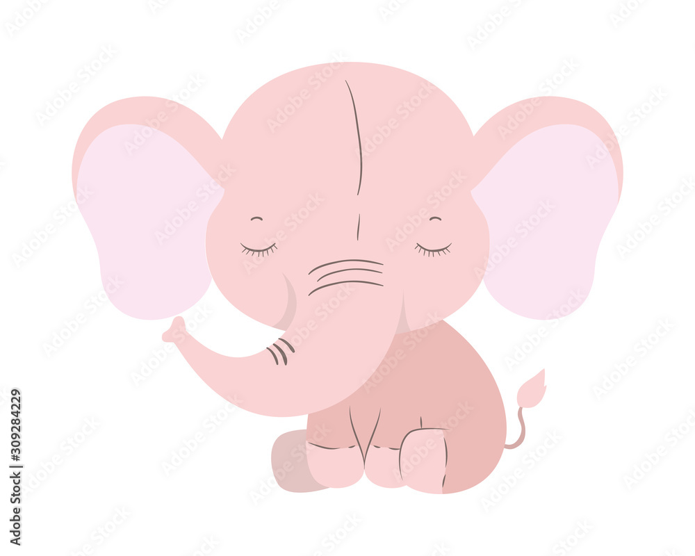 Isolated cute elephant cartoon vector design Isolated cute elephant cartoon vector design