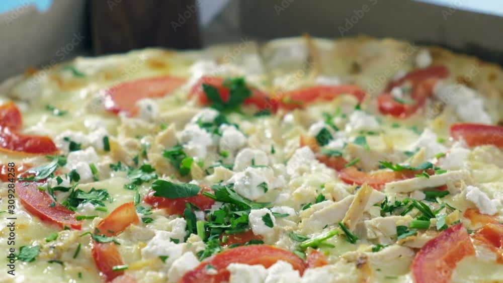 Pizza dinner italian meal cooked cut crust, snack. Pizza dinner italian meal cooked cut crust, snack.