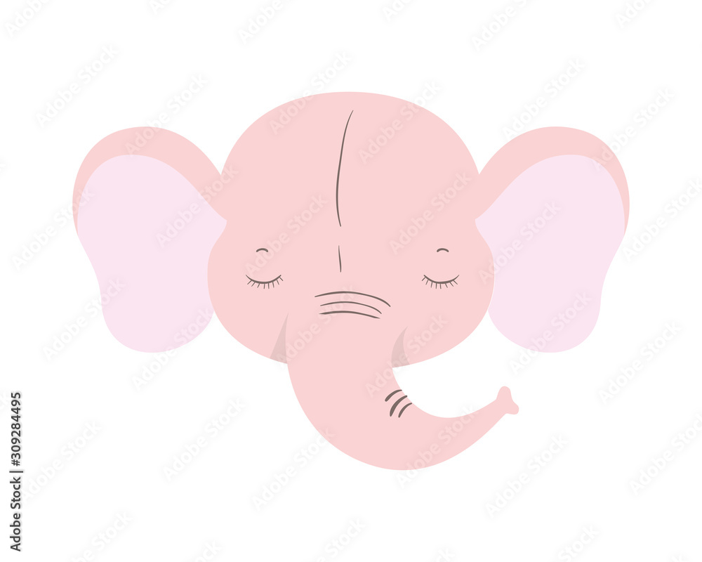 Obraz premium Isolated cute elephant cartoon vector design