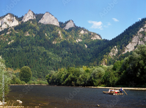 Trzy Korony Mountain, Pieniny Mountains, Dunajec river, Poland - September, 2010