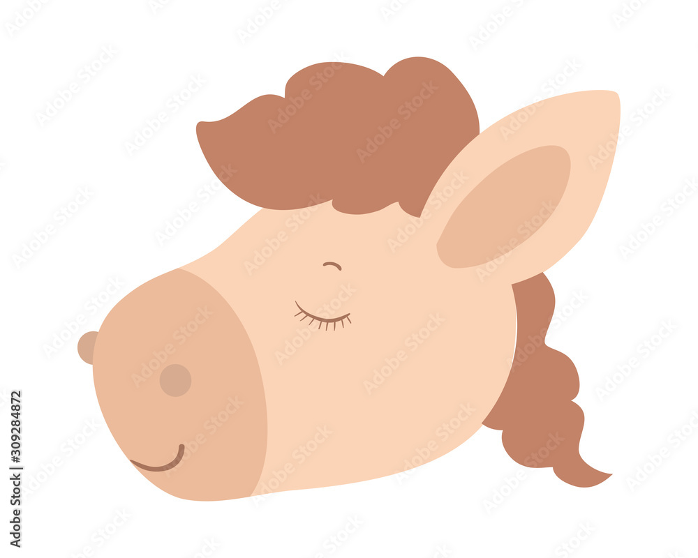Isolated cute horse cartoon vector design Isolated cute horse cartoon vector design