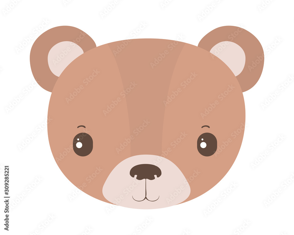 Fototapeta premium Isolated cute bear cartoon vector design