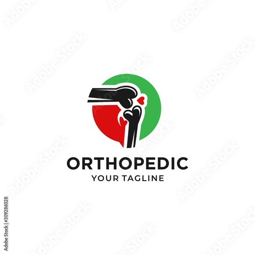 Orthopedic health logo design vector template