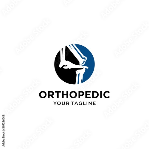 Orthopedic health logo design vector template