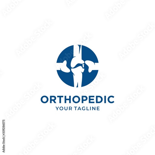 Orthopedic health logo design vector template