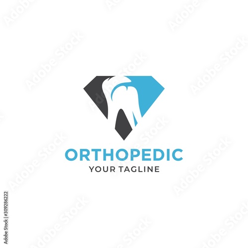 Orthopedic health logo design vector template