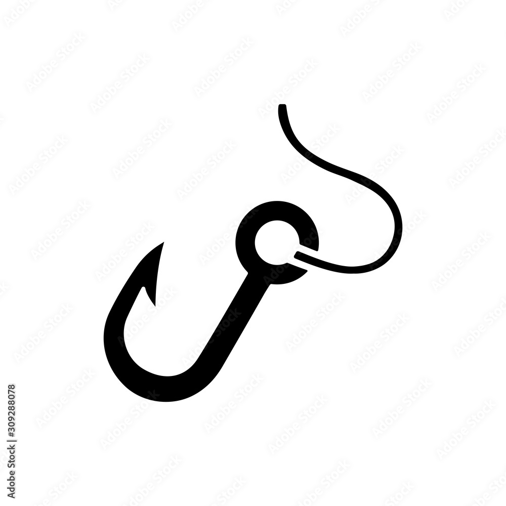 fishing hook icon trendy flat design fishing hook icon trendy flat design