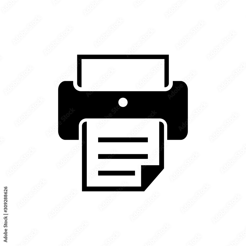 printer icon in trendy flat deign printer icon in trendy flat deign
