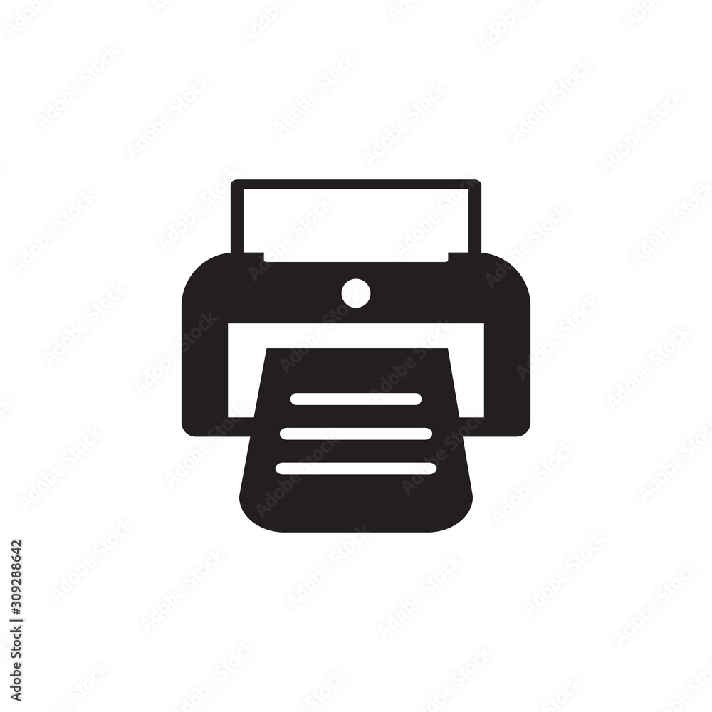 printer icon in trendy flat deign printer icon in trendy flat deign