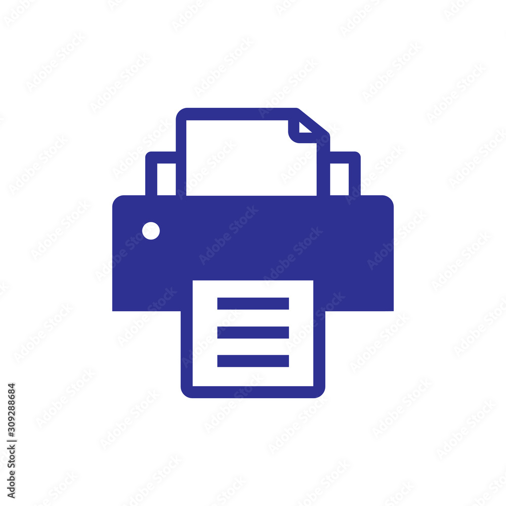 printer icon in trendy flat deign printer icon in trendy flat deign
