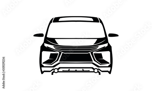 Car silhouette vector