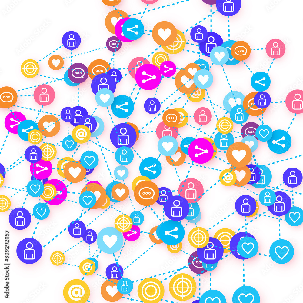 Social media marketing, Communication concept. Social media marketing, Communication concept.
