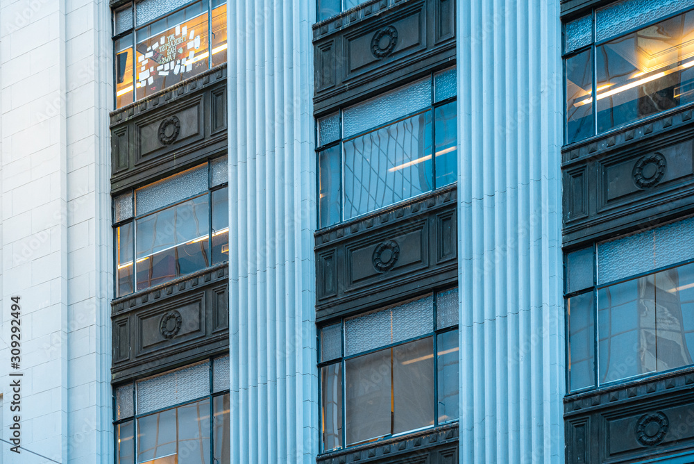 Fototapeta premium Wellington Office Building. Close up of the office building in Wellington, New Zealand