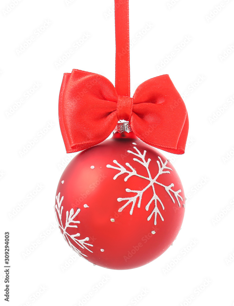 Beautiful Christmas ball on white background Beautiful Christmas ball on white background