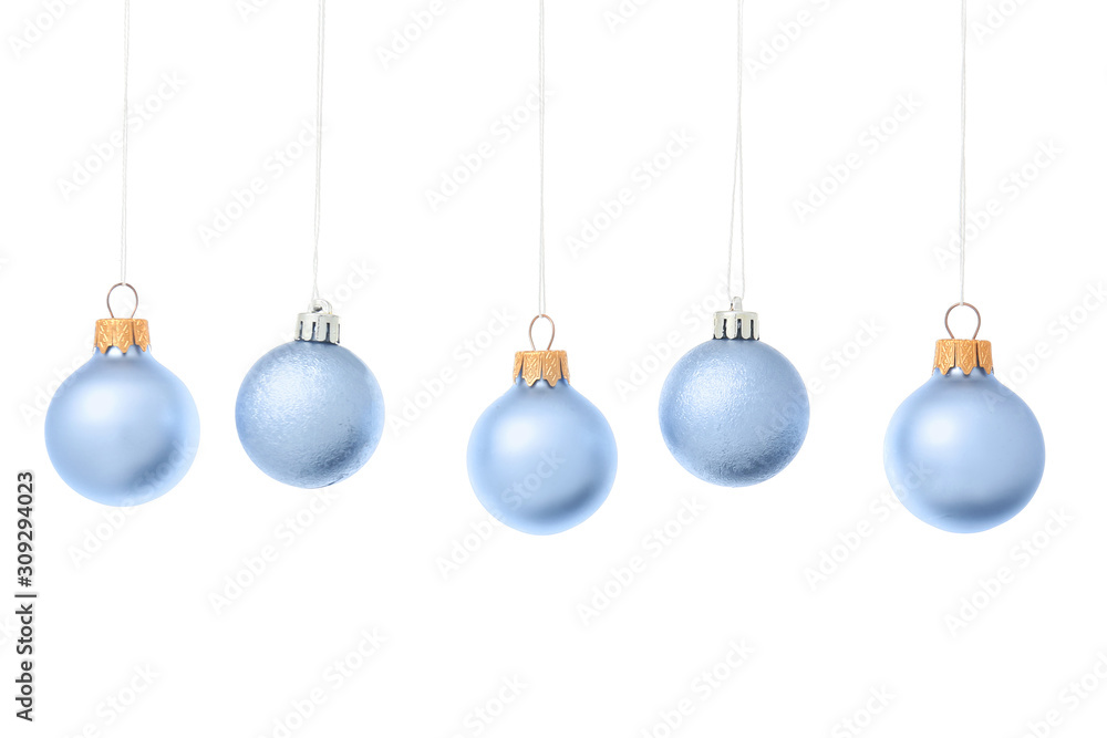 Beautiful Christmas balls on white background Beautiful Christmas balls on white background