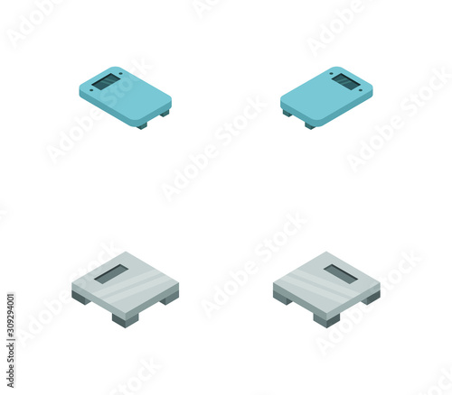 isometric bathroom scale
