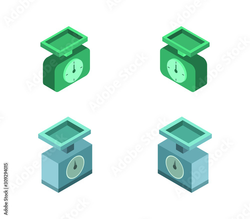 isometric kitchen scale