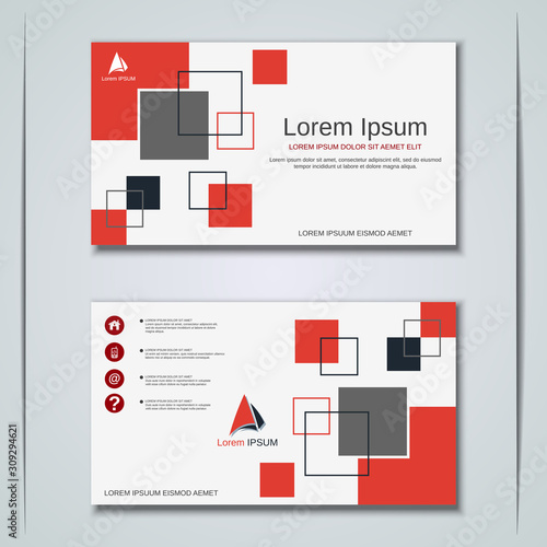 Modern business visiting card vector design template