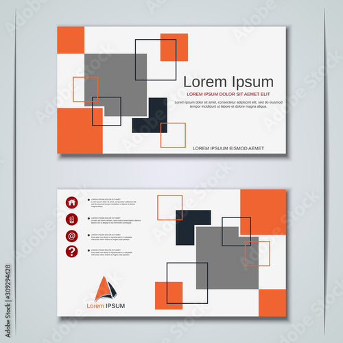 Modern business visiting card vector design template