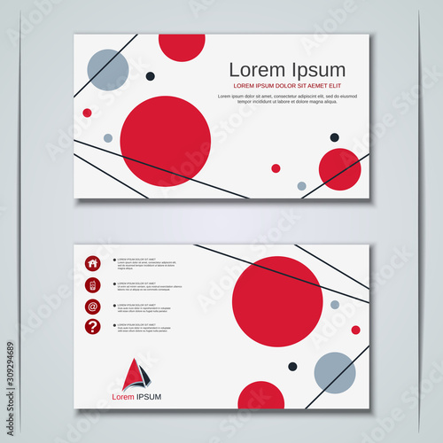 Modern business visiting card vector design template