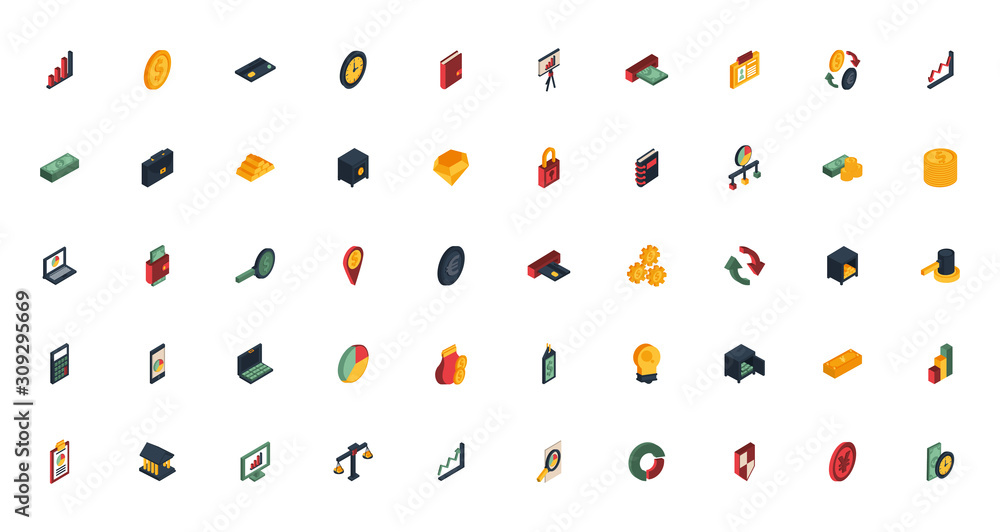 bundle of business set icons bundle of business set icons