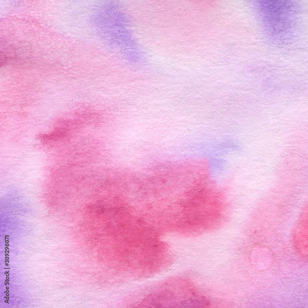Abstract pink watercolor background, bright contrast, saturated magenta splashes, drops, smudges. Artistic background with paper texture. Abstract pink watercolor background, bright contrast, saturated magenta splashes, drops, smudges. Artistic background with paper texture.