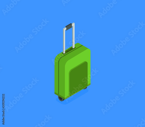 isometric travel suitcase