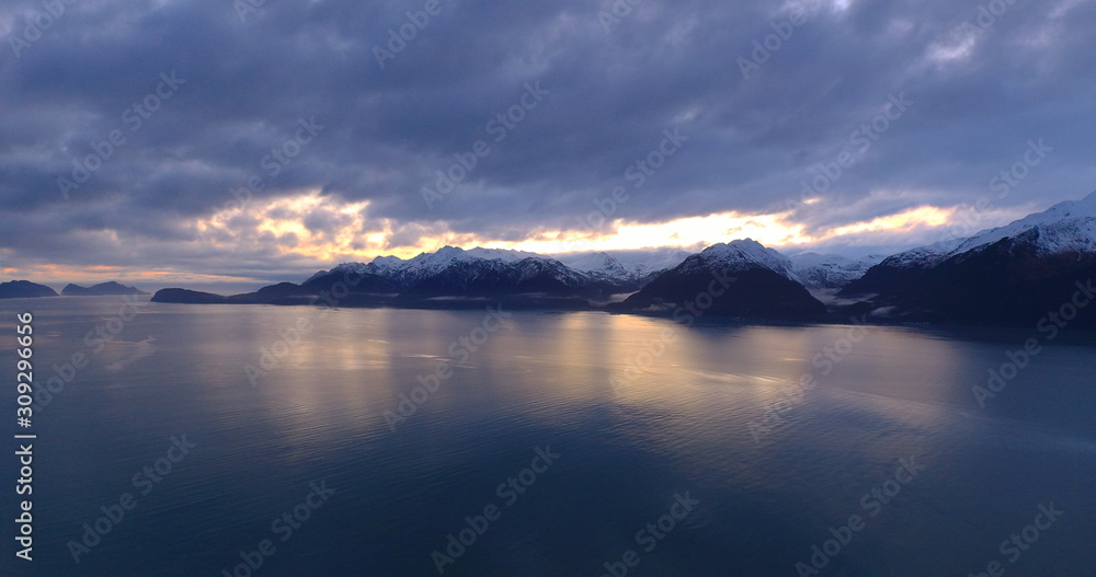 Beautiful winter skies over Alaska 