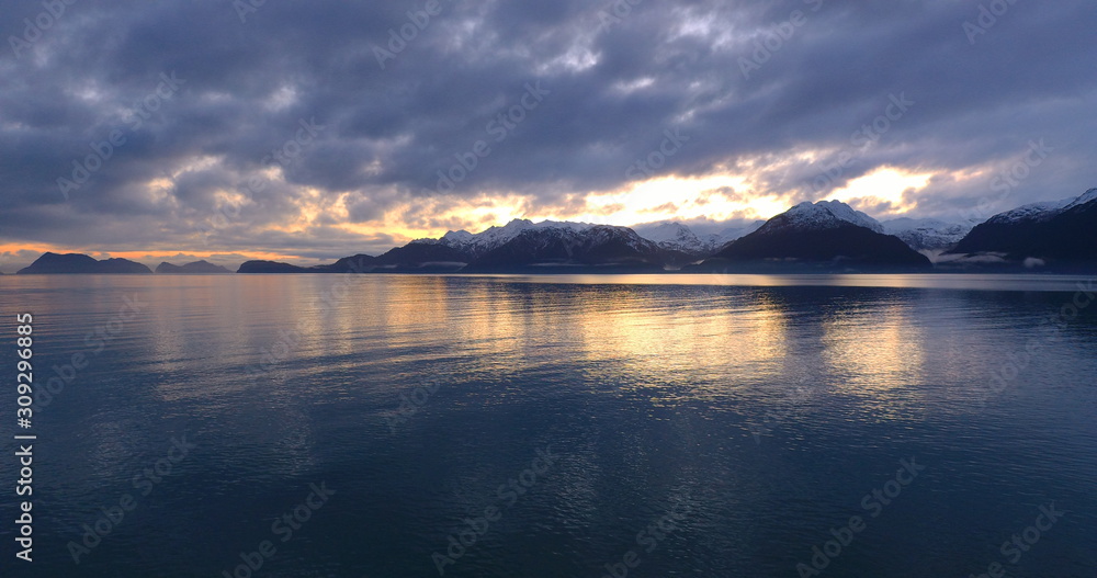 Beautiful winter skies over Alaska 