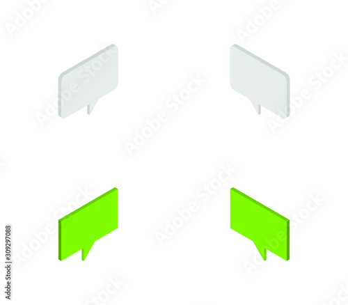 isometric dialogue clouds