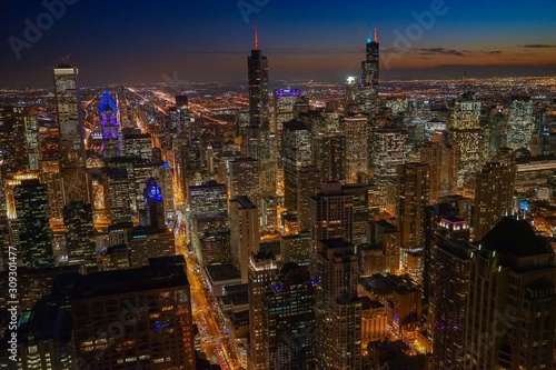 Chicago Downtown in Twilight 