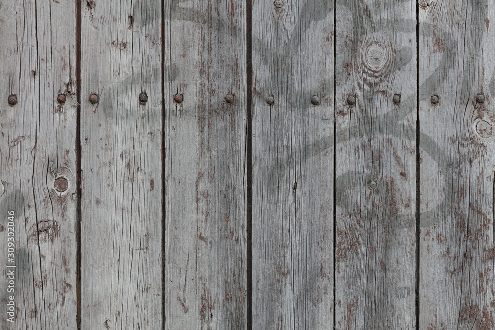 Detail of old wood doorway and nails, Provence, Cádiz Spain Detail of old wood doorway and nails, Provence, Cádiz Spain